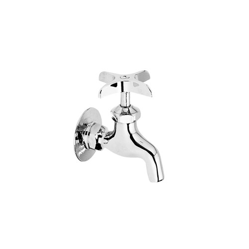 Elkay Commercial Service/ Utility Single Hole Wall Mount Faucet with Plain End -Chrome - LK69CP