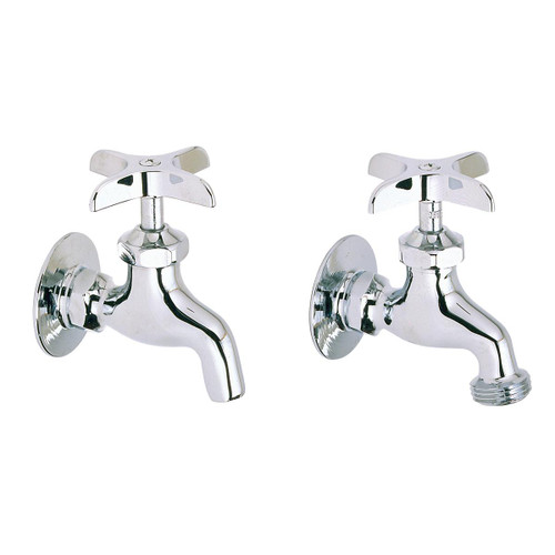 Elkay Commercial Service/ Utility Single Hole Wall Mount Faucet 1 pair -Chrome - LK69C