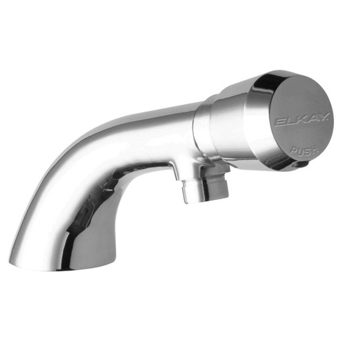 Elkay Single Hole Concealed Deck Mete- Red Lavatory Faucet with Cast Fixed Spout Push Button Handle -Chrome - LK654