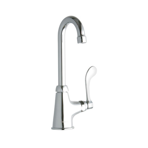 Elkay Single Hole with Single Control Faucet with 4" Gooseneck Spout 4" Wristblade Handle -Chrome - LK535GN04T4