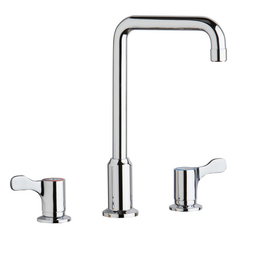 Elkay Deck Mount Faucet with Arc Tube Spout and 2-5/8" Lever Handles -Chrome - LKDA2437C