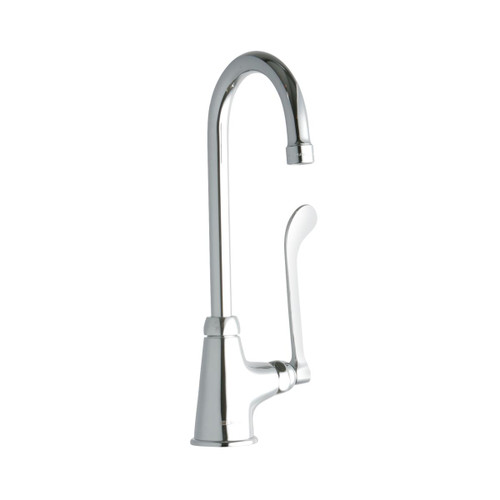 ELKAY  LK535GN05T6 Single Hole with Single Control Faucet with 5" Gooseneck Spout 6" Wristblade Handle -Chrome