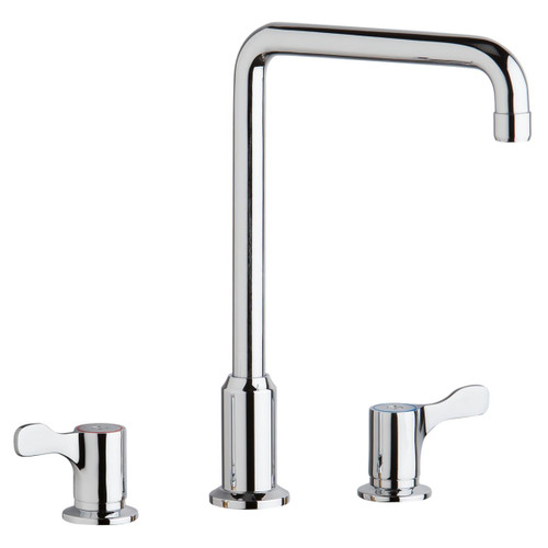 Elkay Deck Mount Faucet with Arc Tube Spout and 2-5/8" Lever Handles -Chrome - LKD2432C