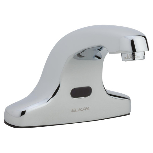 Elkay Commercial Electronic Lavatory Battery Powe- Red Deck Mount Faucet with Cast Fixed Spout -Chrome - LKB737C