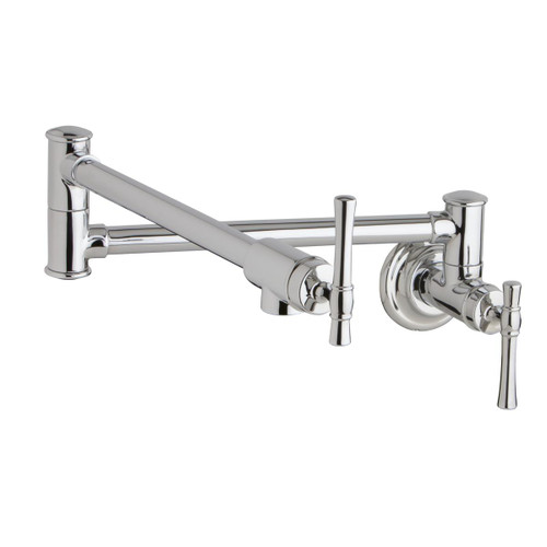 Elkay Explore Wall Mount Single Hole Pot Filler Kitchen Faucet with Lever Handles -Chrome - LKEC2091CR