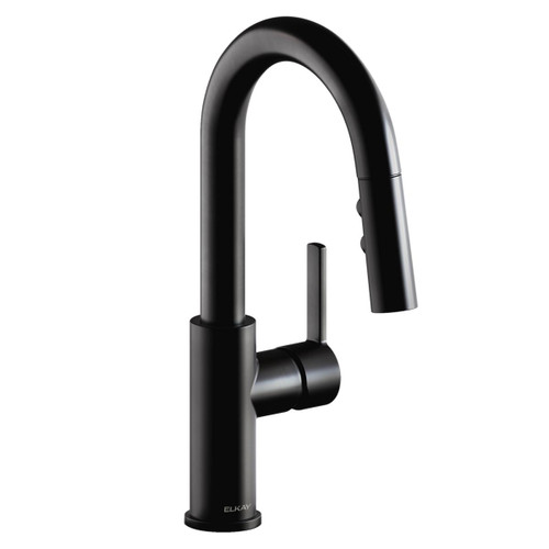 ELKAY  LKAV3032MB Avado Single Hole Bar Faucet with Pull-down Spray and Lever Handle -Matte Black