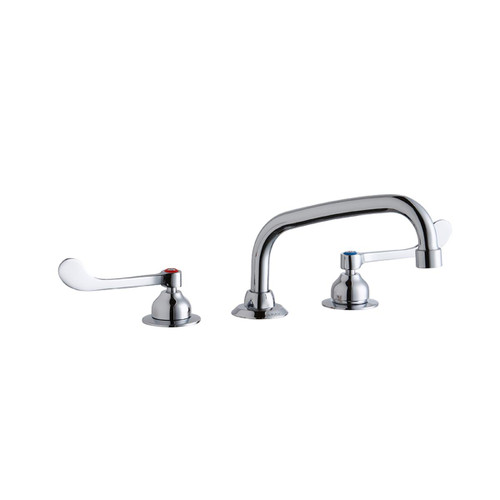 Elkay 8" Widespread Faucet with 8" Arc Tube Spout 6" Wristblade Handles -Chrome - LK800AT08T6