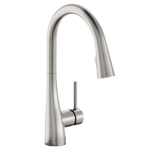 ELKAY  LKGT4083LS Gourmet Single Hole Kitchen Faucet with Pull-down Spray and Forward Only Lever Handle -Lustrous Steel