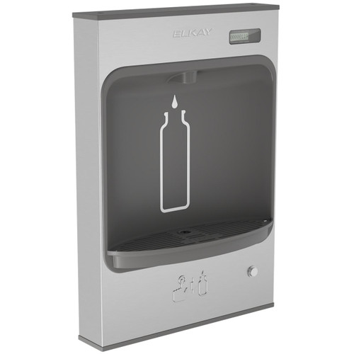 Elkay ezH2O Mechanical Bottle Filling Station Surface Mount, Battery Powe- Red Non-Filtered Non-Refrigerated - Stainless - EMASMB