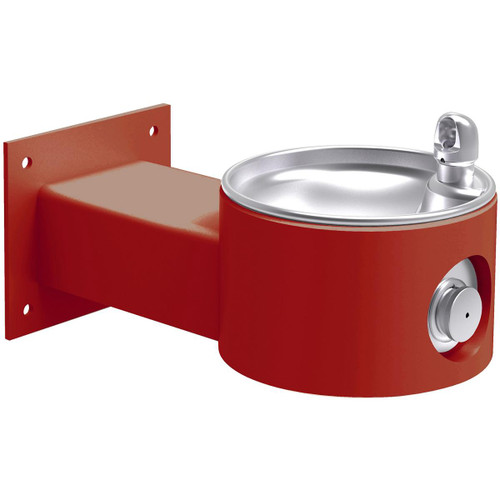 ELKAY  LK4405- Red Outdoor Drinking Fountain Wall Mount, Non-Filtered Non-Refrigerated, - Red