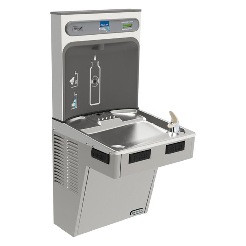 ELKAY  EMABF8WSLK ezH2O Bottle Filling Station with Mechanically Activated, Single ADA Cooler Non-Filtered Refrigerated -Light Gray