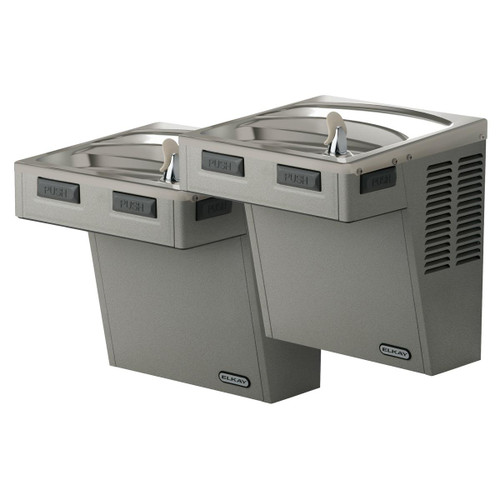Elkay Wall Mount Bi-Level Reverse ADA Cooler, Non-Filtered Refrigerated -Light Gray Granite - EMABFTLR8LC