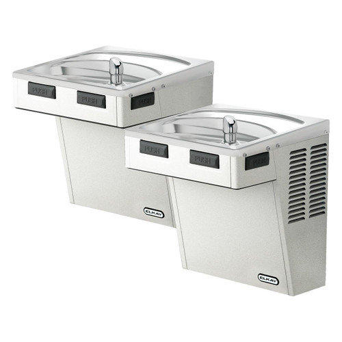 ELKAY  EMABFTLVR8SC Wall Mount Bi-Level ADA Cooler, Non-Filtered Refrigerated - Stainless