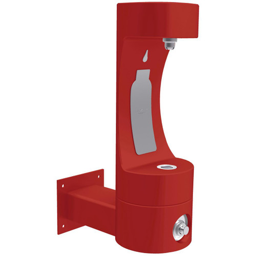 ELKAY  4405BFFRK- Red Halsey Taylor Endura II Outdoor HydroBoost Bottle Filling Station Wall Mount Non-Filtered Non-Refrigerated FR - Red