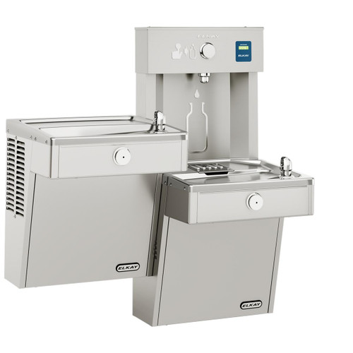 Elkay ezH2O Vandal-Resistant Bottle Filling Station, & Bi-Level Cooler, Non-Filtered Refrigerated - Stainless - VRCTL8WSK