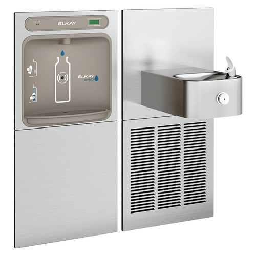 ELKAY  LZWS-SS8K ezH2O Bottle Filling Station & Soft Sides Single Fountain, Filtered Refrigerated - Stainless
