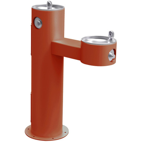 ELKAY  4420FRKTER Halsey Taylor Endura II Tubular Outdoor Drinking Fountain Bi-Level Pedestal Non-Filtered Non-Refrigerated Freeze Resistant - Terracotta