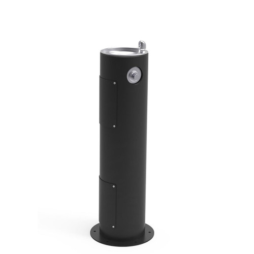 Elkay Outdoor Drinking Fountain Pedestal Non-Filtered, Non-Refrigerated Freeze Resistant - Black - LK4400FRKBLK