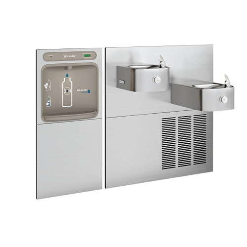 ELKAY  LZWS-SS28K ezH2O Bottle Filling Station & Soft Sides Bi-Level Fountain, Filtered Refrigerated - Stainless