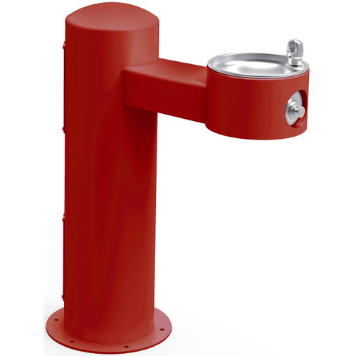 ELKAY  4410FRK- Red Halsey Taylor Endura II Tubular Outdoor Drinking Fountain Pedestal Non-Filtered Non-Refrigerated Freeze Resistant - Red