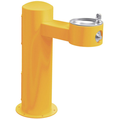 ELKAY  4410FRKYLW Halsey Taylor Endura II Tubular Outdoor Drinking Fountain Pedestal Non-Filtered Non-Refrigerated Freeze Resistant - Yellow