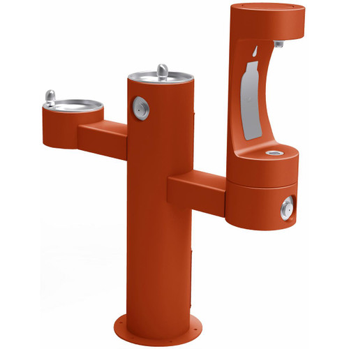 ELKAY  4430BF1LFRKTER Halsey Taylor Endura II Outdoor HydroBoost Lower Bottle Filling Station Tri-Lev Pedestal Non-Filtered Non-Refrigerated FR - Terracotta