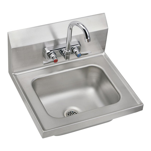 ELKAY  CHSB1716C Stainless Steel 16-3/4" x 15-1/2" x 13", Single Bowl Wall Hung Handwash Sink Kit