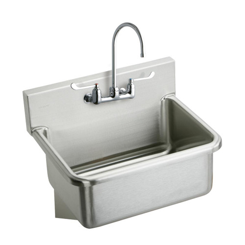Elkay Stainless Steel 25" x 19.5" x 10-1/2", Wall Hung Single Bowl Hand Wash Sink Kit - EWS2520W6C