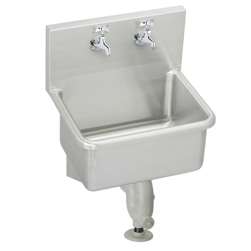 Elkay Stainless Steel 21" x 17-1/2" x 12, Wall Hung Service Sink Kit - ESS2118C