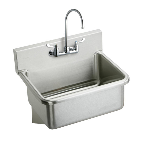 ELKAY  EWS3120W4C Stainless Steel 31" x 19.5" x 10-1/2", Wall Hung Single Bowl Hand Wash Sink Kit