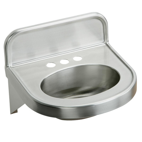 Elkay Stainless Steel 18" x 17-1/16" x 5-9/16", Wall Hung Lavatory Sink - ELV1817CS3