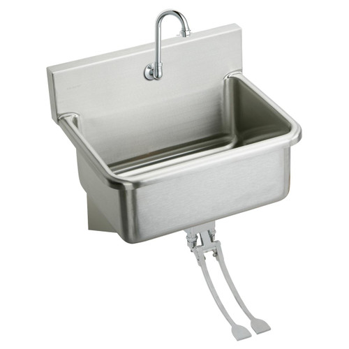 Elkay Stainless Steel 31" x 19.5" x 10-1/2", Wall Hung Single Bowl Hand Wash Sink Kit - EWS3120FC