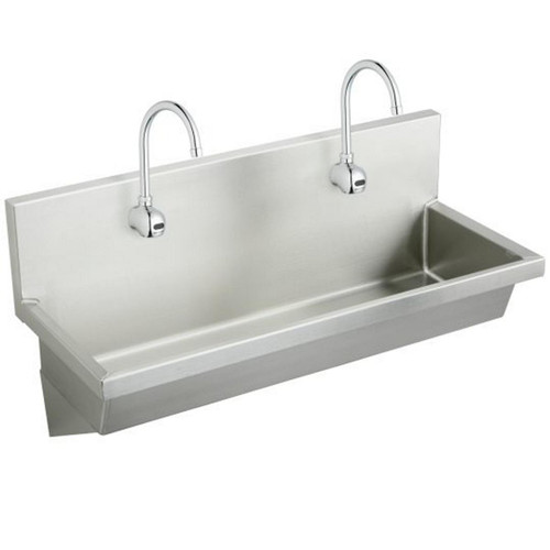 ELKAY  EWMA4820SACMC Stainless Steel 48" x 20" x 8", Wall Hung Multiple Station Hand Wash Sink Kit
