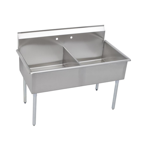 ELKAY  B2C24X24X Dependabilt Stainless Steel 51" x 27-1/2" x 42" 18 Gauge Two Compartment Budget Sink with Stainless Steel Legs