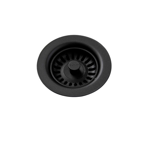 ELKAY LKQS35CA Polymer Drain Fitting with Removable Basket Strainer and Rubber Stopper -Caviar