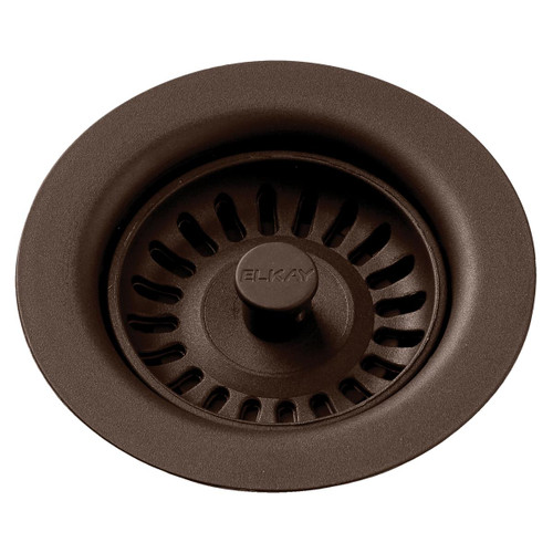 ELKAY  LKQS35MC Polymer Drain Fitting with Removable Basket Strainer and Rubber Stopper -Mocha