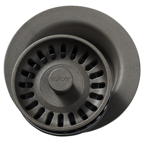 Elkay Polymer 3-1/2" Disposer Flange with Removable Basket Strainer and Rubber Stopper -Chestnut - LKQD35CN