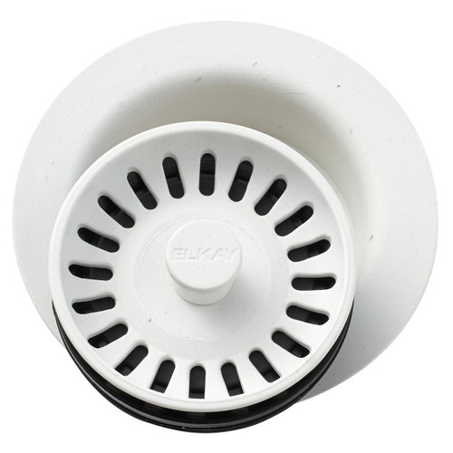 Elkay Polymer 3-1/2" Disposer Flange with Removable Basket Strainer and Rubber Stopper -Ricotta - LKQD35RT