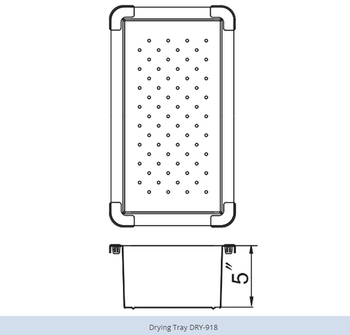 HamatUSA  DRY-716 Drying Tray 7 1/2" x 16 3/16" x 5" D