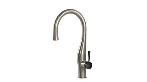 HamatUSA  IMPD-1000 BNMB Dual Function Hidden Pull Down Kitchen Faucet in Brushed Nickel and Matte Black
