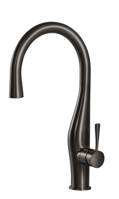 HamatUSA  IMPD-1000 GR Dual Function Hidden Pull Down Kitchen Faucet in Graphite