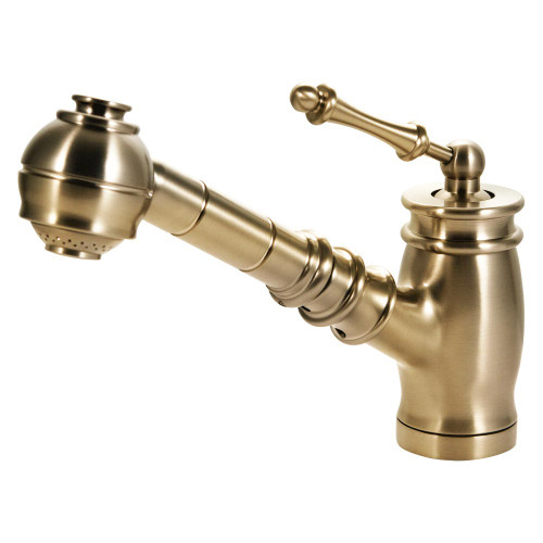 HamatUSA  SHPO-2000 BB Dual Function Pull Out Kitchen Faucet in Brushed Brass