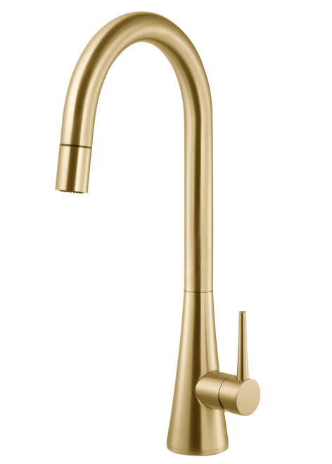 HamatUSA  SEPD-1000 BB Dual Function Pull Down Kitchen Faucet in Brushed Brass