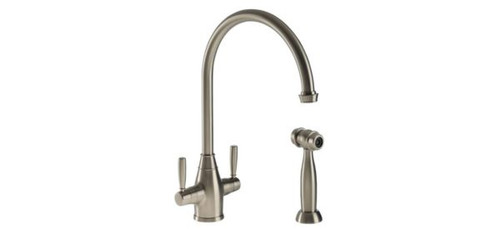 HamatUSA  EXDH-4000 BN Traditional Brass Faucet with Side Spray in Brushed Nickel