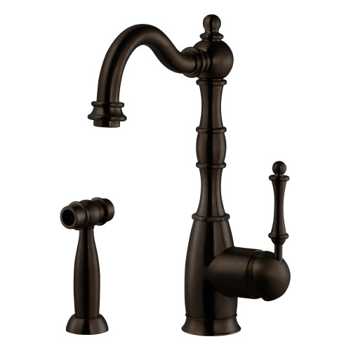 HamatUSA  NOSP-4000 OB Traditional Brass Single Lever Faucet with Side Spray in Oil Rubbed Bronze