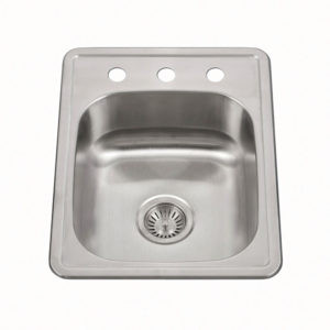 HamatUSA ADA Topmount Stainless Steel 3-hole Sink - 17 x 22 inches - TADA-1722ST-6.5-3-1