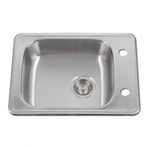 HamatUSA  TADA-2217ST-6.5-2-1 ADA Topmount Stainless Steel 2-hole Sink - 22 x 17 inches