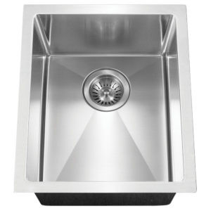 HamatUSA 10mm Radius Undermount Prep Bowl Kitchen Sink - 12 x 14 inches - AXI-1214B