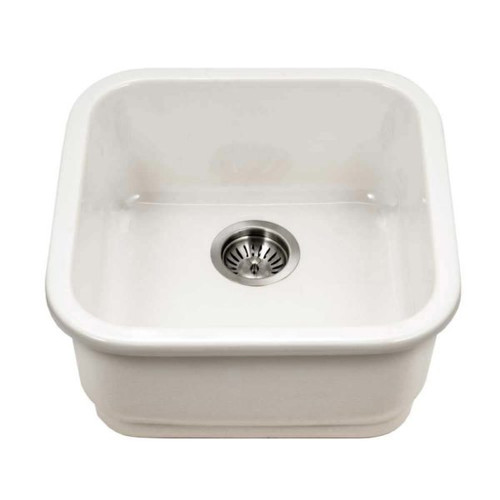 HamatUSA  CHE-1919BU-BQ Undermount Fireclay Bar Sink, Biscuit