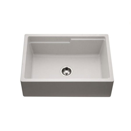 HamatUSA SIO-3020SAW-SL Granite Apron-Front Undermount Workstation Kitchen Sink, Slate - 30 x 20 inches